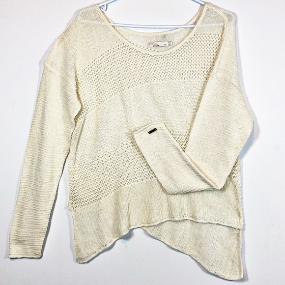 SOLD Prana Liana sweater asymmetrical open knit, M - Picture 3 of 8